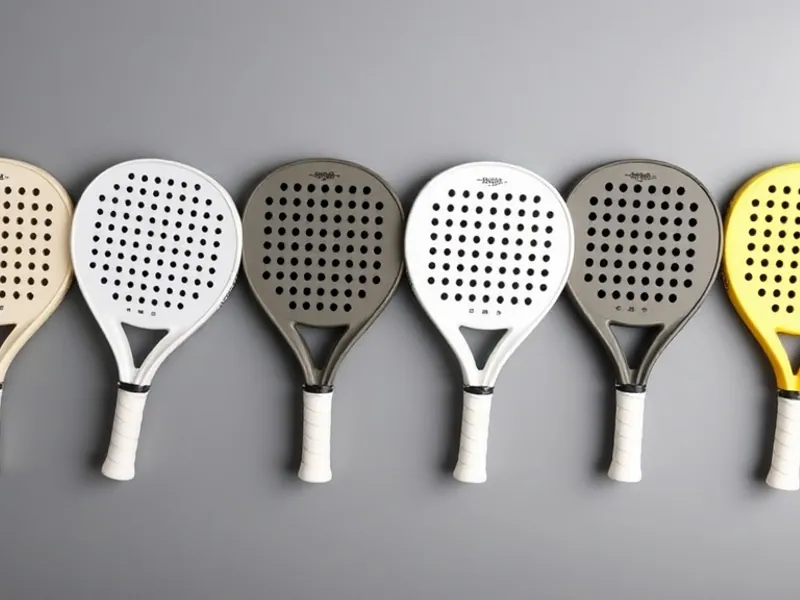 Raquettes de padel en gros à face perforée, formes ronde goutte et diamant